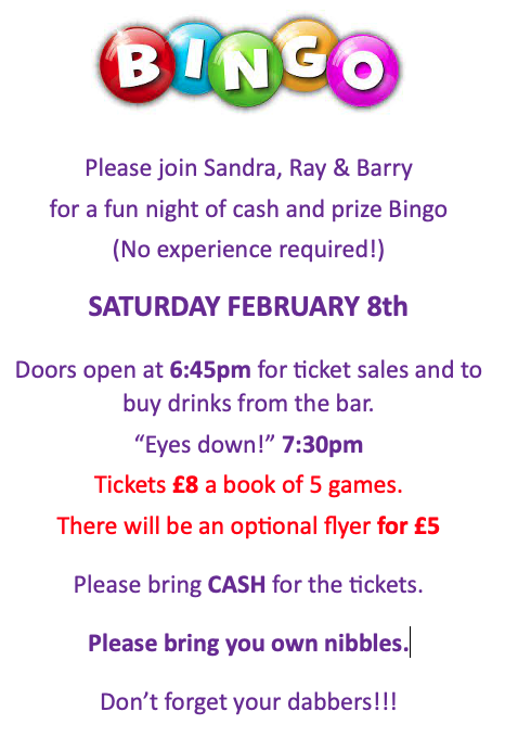 Bingo 8Feb25